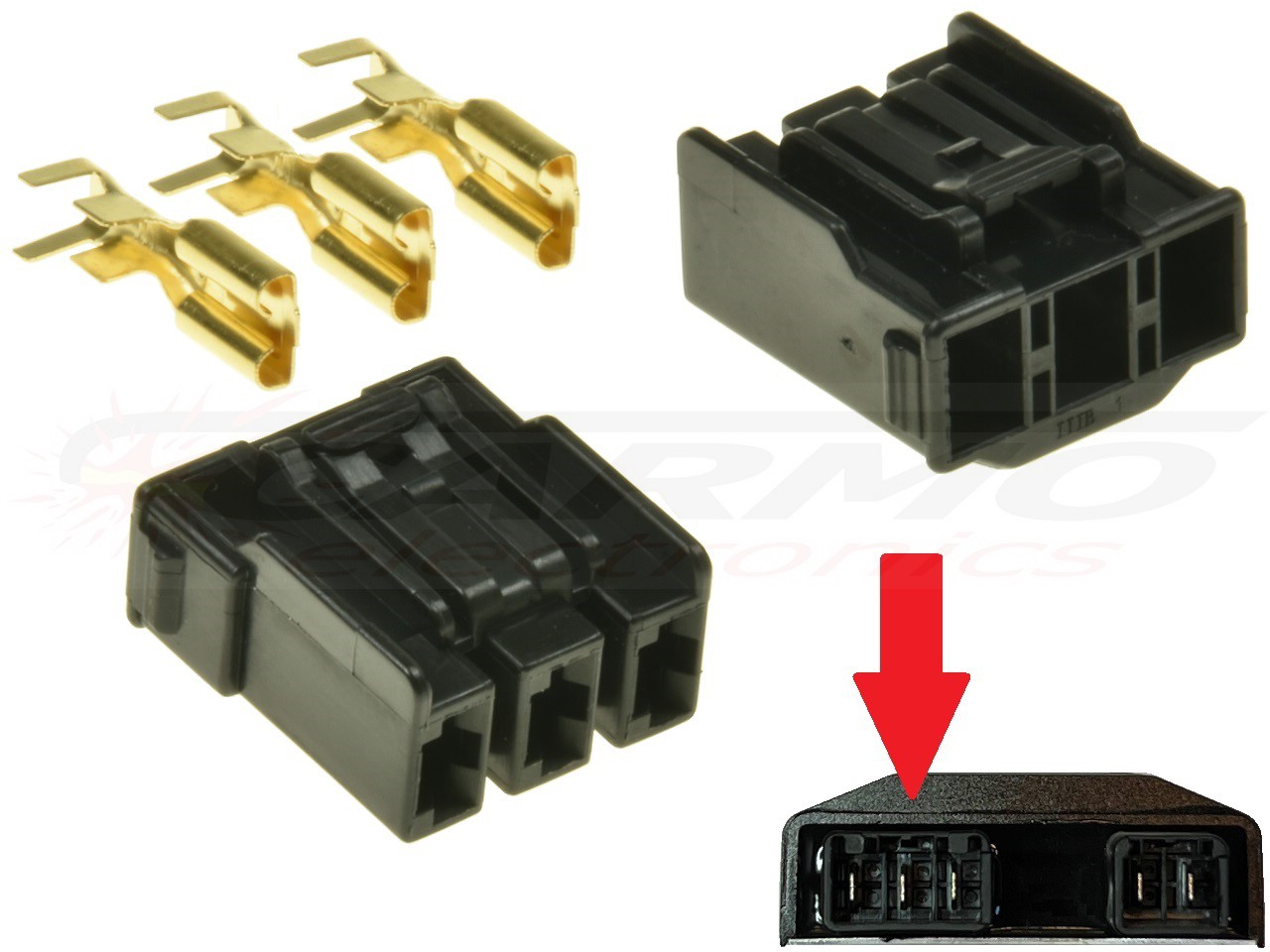 CARR2102 Honda stator connector for voltage regulator rectifier FH014AA / SH750AA - Clique na Imagem para Fechar