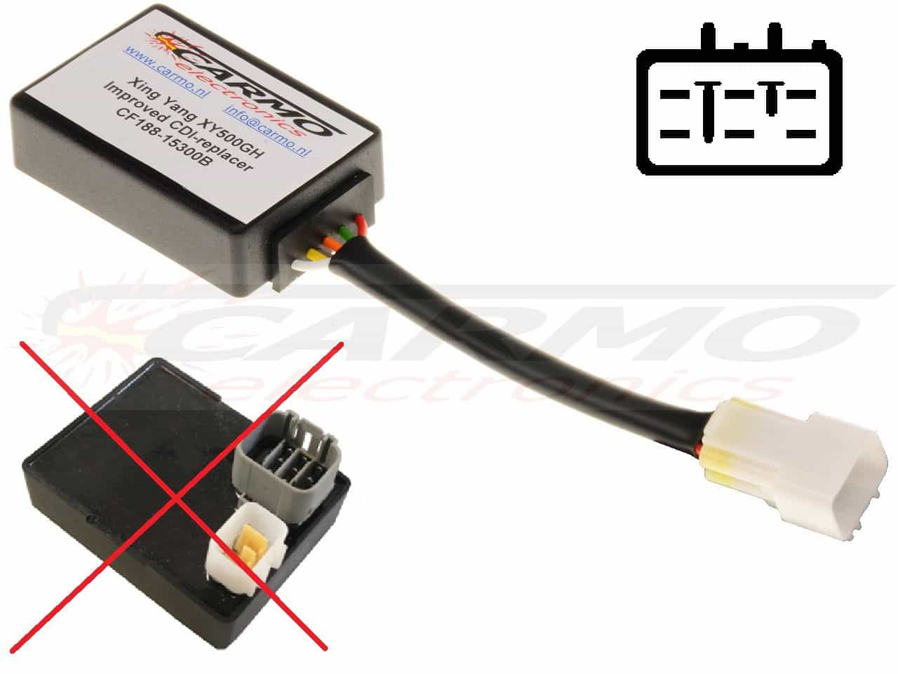 Verbeterde Xinyang XY500 CDI unit ECU ontsteking - Clique na Imagem para Fechar