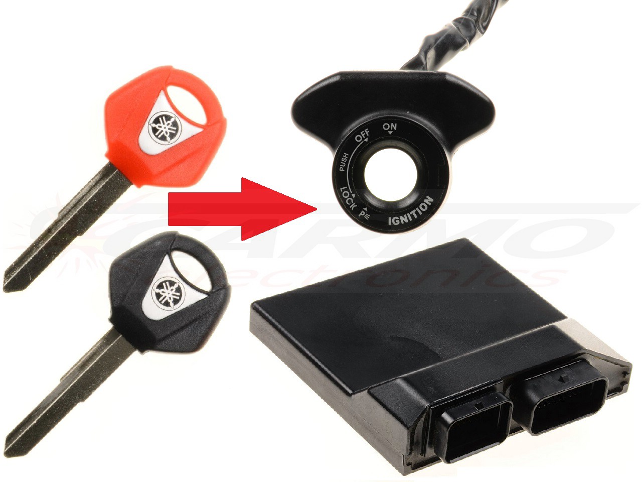 Yamaha 2x key programming → motorbike ECU + immobilizer ring - Clique na Imagem para Fechar