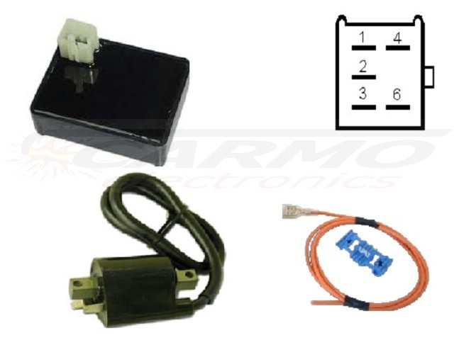 Verbeterde Zongshen 50cc Yakaz CDI unit ECU ontsteking set - Clique na Imagem para Fechar